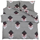 Bettwäsche-Set Grau 260X240 Cm Baumwolle Mehrfarbig