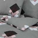 Bettwäsche-Set Grau 260X240 Cm Baumwolle Mehrfarbig