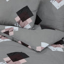 Bettwäsche-Set Grau 200X200 Cm Baumwolle Mehrfarbig