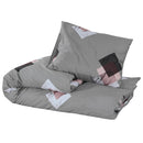 Bettwäsche-Set Grau 200X220 Cm Baumwolle Mehrfarbig