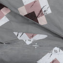 Bettwäsche-Set Grau 225X220 Cm Baumwolle Mehrfarbig