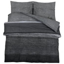 Bettwäsche-Set Dunkelgrau 140X200 Cm Baumwolle Dunkelgrau Und Schwarz