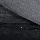 Bettwäsche-Set Dunkelgrau 200X200 Cm Baumwolle Dunkelgrau Und Schwarz
