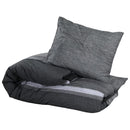 Bettwäsche-Set Dunkelgrau 240X220 Cm Baumwolle Dunkelgrau Und Schwarz