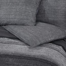 Bettwäsche-Set Dunkelgrau 240X220 Cm Baumwolle Dunkelgrau Und Schwarz