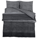 Bettwäsche-Set Dunkelgrau 140X200 Cm Baumwolle Dunkelgrau Und Schwarz