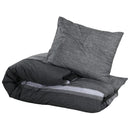 Bettwäsche-Set Dunkelgrau 200X200 Cm Baumwolle Dunkelgrau Und Schwarz
