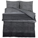 Bettwäsche-Set Dunkelgrau 220X240 Cm Baumwolle Dunkelgrau Und Schwarz