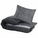 Bettwäsche-Set Dunkelgrau 260X240 Cm Baumwolle Dunkelgrau Und Schwarz