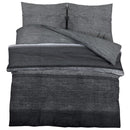 Bettwäsche-Set Dunkelgrau 135X200 Cm Baumwolle Dunkelgrau Und Schwarz