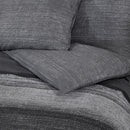 Bettwäsche-Set Dunkelgrau 200X220 Cm Baumwolle Dunkelgrau Und Schwarz