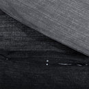 Bettwäsche-Set Dunkelgrau 140X200 Cm Baumwolle Dunkelgrau Und Schwarz