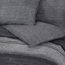 Bettwäsche-Set Dunkelgrau 225X220 Cm Baumwolle Dunkelgrau Und Schwarz