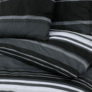 Bettwäsche-Set Schwarz Und Weiß 140X200 Cm Baumwolle Schwarze Streifen