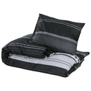 Bettwäsche-Set Schwarz Und Weiß 140X200 Cm Baumwolle Schwarze Streifen