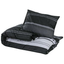 Bettwäsche-Set Schwarz Und Weiß 200X200 Cm Baumwolle Schwarze Streifen