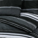 Bettwäsche-Set Schwarz Und Weiß 200X200 Cm Baumwolle Schwarze Streifen
