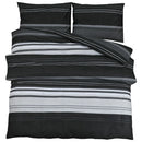 Bettwäsche-Set Schwarz Und Weiß 260X240 Cm Baumwolle Schwarze Streifen