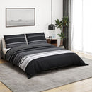 Bettwäsche-Set Schwarz Und Weiß 135X200 Cm Baumwolle Schwarze Streifen