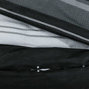 Bettwäsche-Set Schwarz Und Weiß 155X220 Cm Baumwolle Schwarze Streifen