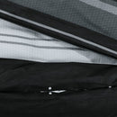 Bettwäsche-Set Schwarz Und Weiß 200X200 Cm Baumwolle Schwarze Streifen