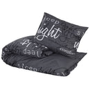 Bettwäsche-Set Schwarz 260X240 Cm Baumwolle Schwarz Und Weiß