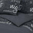 Bettwäsche-Set Schwarz 155X220 Cm Baumwolle Schwarz Und Weiß