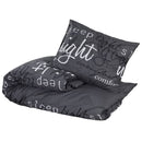 Bettwäsche-Set Schwarz 200X220 Cm Baumwolle Schwarz Und Weiß