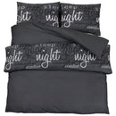 Bettwäsche-Set Schwarz 225X220 Cm Baumwolle Schwarz Und Weiß