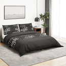 Bettwäsche-Set Schwarz 225X220 Cm Baumwolle Schwarz Und Weiß