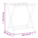 Gepäckablage Schwarz 68,5X38X58 Cm Bambus