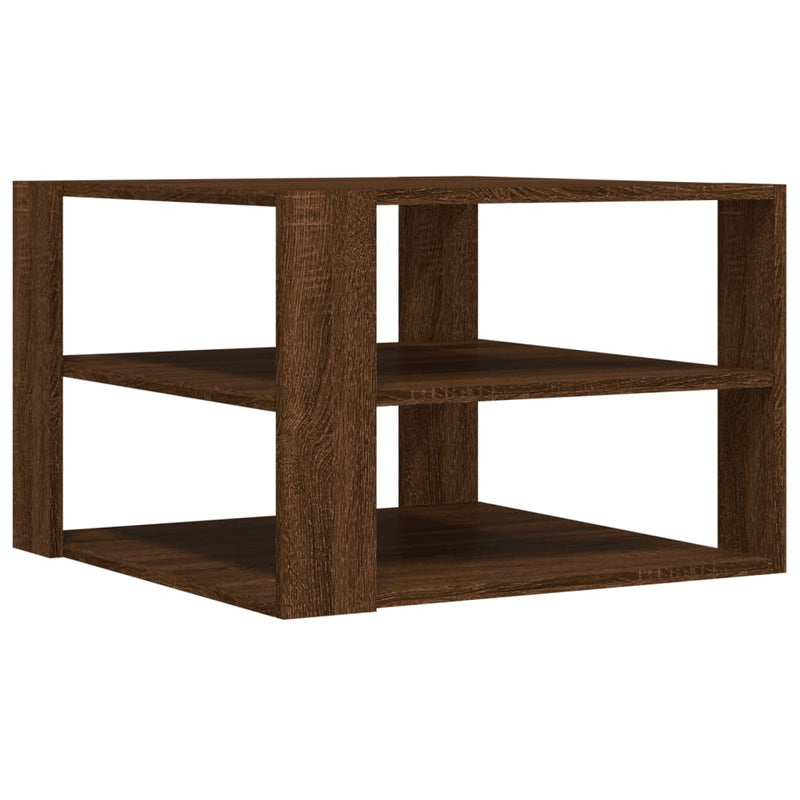 Couchtisch Braun Eichen-Optik 59,5x59,5x40 cm Holzwerkstoff