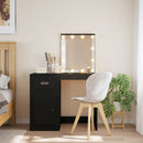 Schminktisch Mit Led-Leuchten Sonoma-Eiche 90X42X132,5 Cm