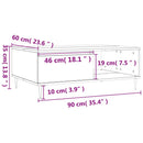 Couchtisch 90X60X35 Cm Holzwerkstoff