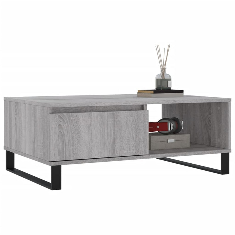 Couchtisch Grau Sonoma 90x60x35 cm Holzwerkstoff