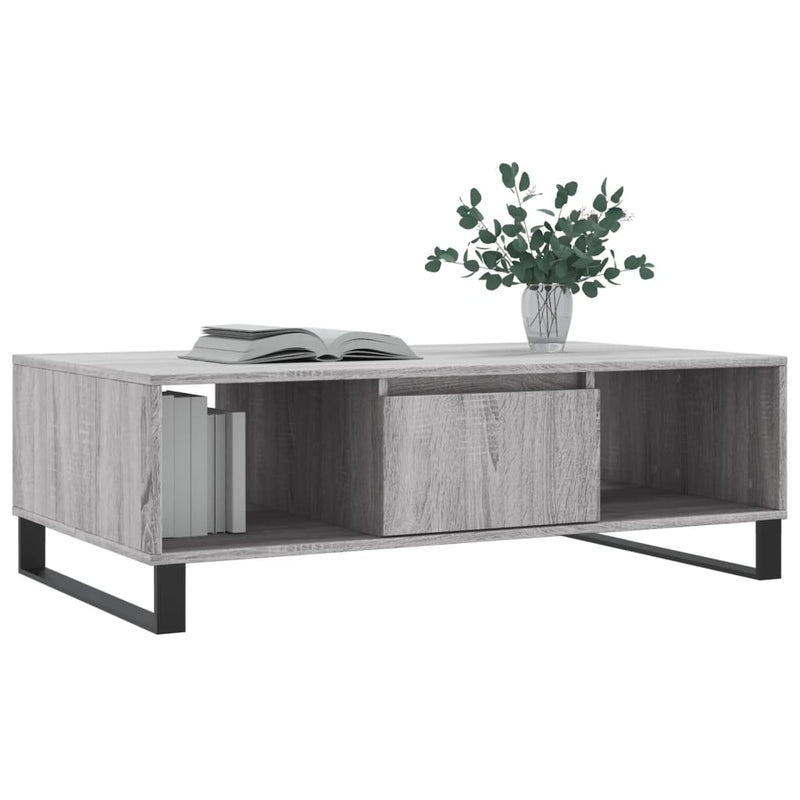 Couchtisch Grau Sonoma 104x60x35 cm Holzwerkstoff