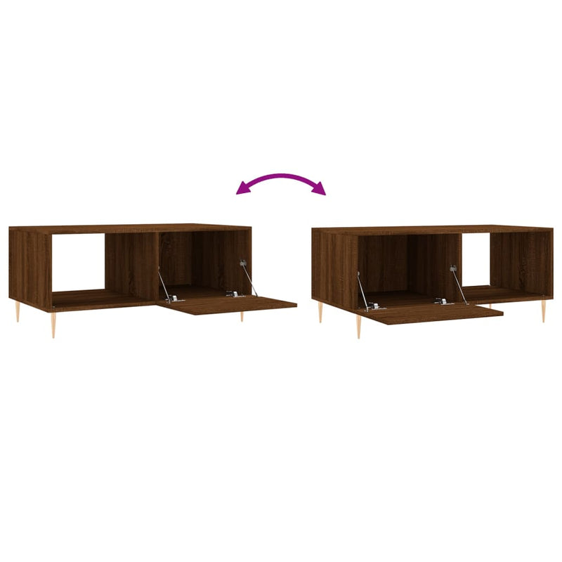 Couchtisch Braun Eichen-Optik 90x50x40 cm Holzwerkstoff