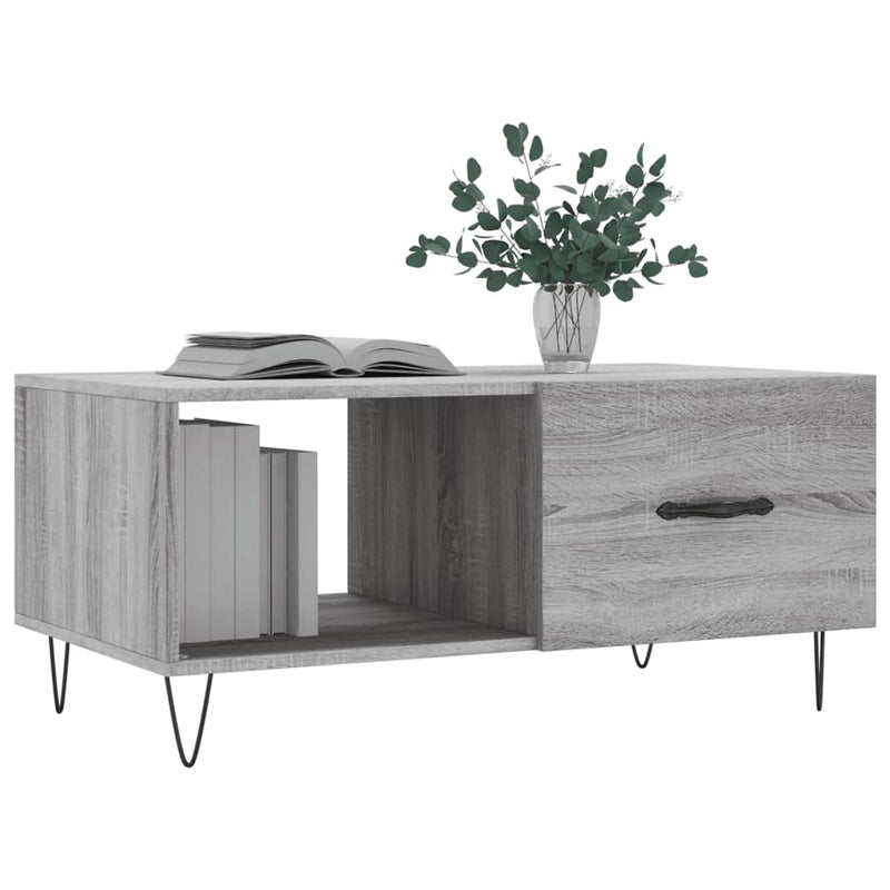 Couchtisch Grau Sonoma 90x50x40 cm Holzwerkstoff