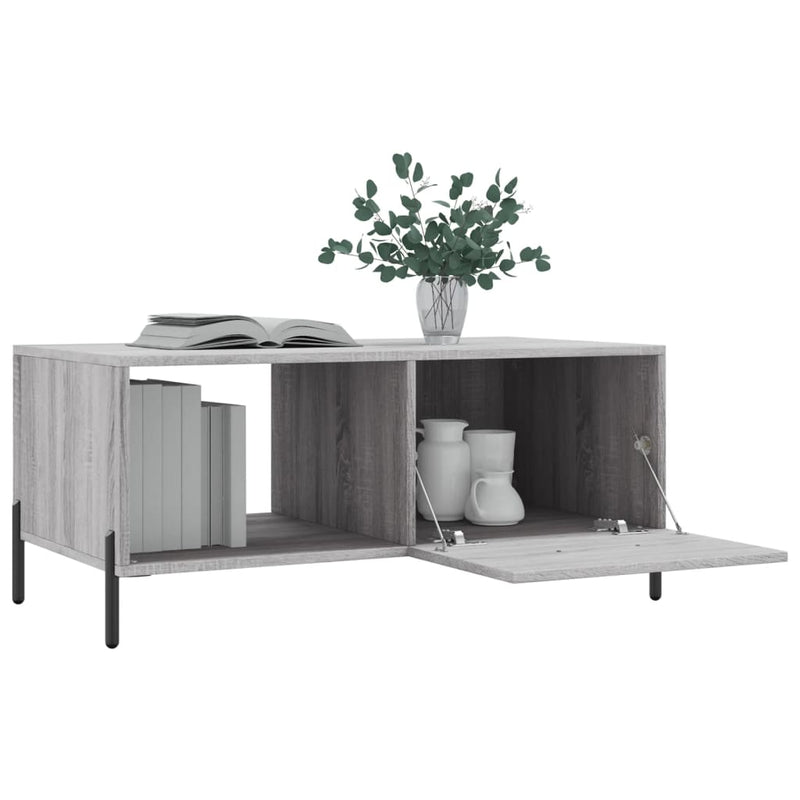 Couchtisch Grau Sonoma 90x50x40 cm Holzwerkstoff