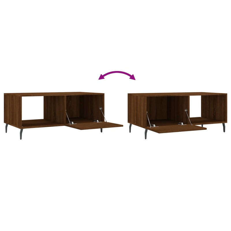 Couchtisch Braun Eichen-Optik 90x50x40 cm Holzwerkstoff