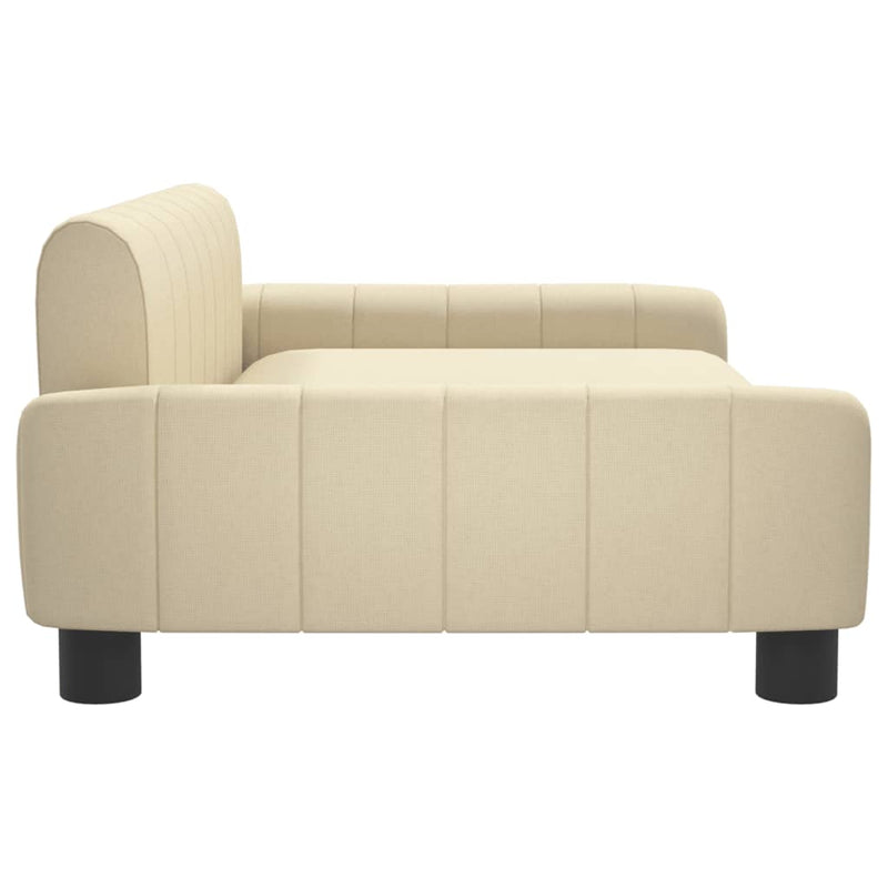 Kindersofa Creme 90x53x30 cm Stoff