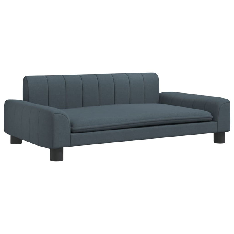 Kindersofa Dunkelgrau 90x53x30 cm Stoff