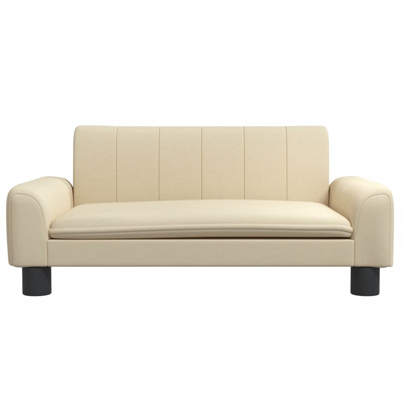 Kindersofa Creme 70x45x30 cm Stoff