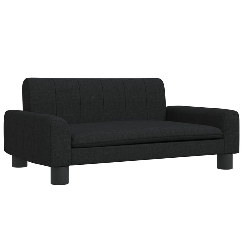 Kindersofa Schwarz 70x45x30 cm Stoff