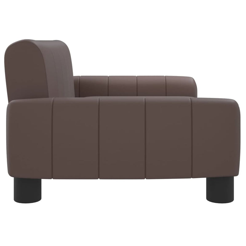 Kindersofa Braun 70x45x30 cm Kunstleder