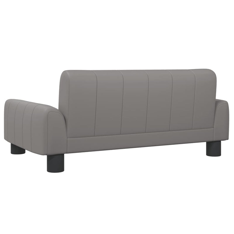 Kindersofa Grau 70x45x30 cm Kunstleder