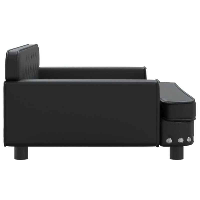 Kindersofa Schwarz 90x53x30 cm Kunstleder