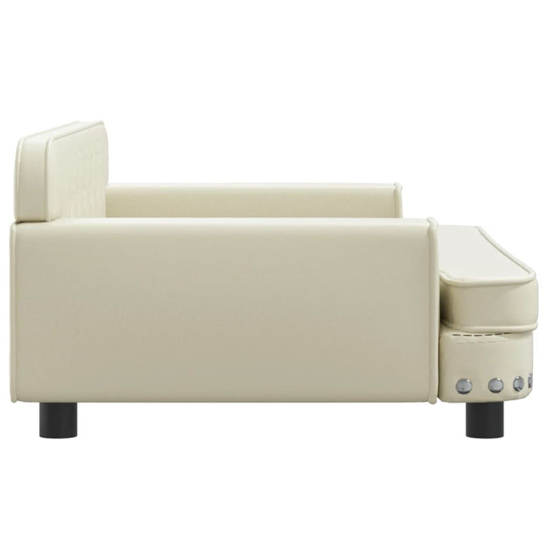 Kindersofa Creme 90x53x30 cm Kunstleder