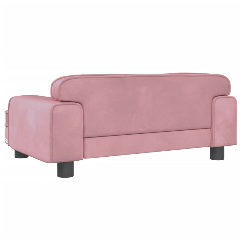 Kindersofa Rosa 70x45x30 cm Samt