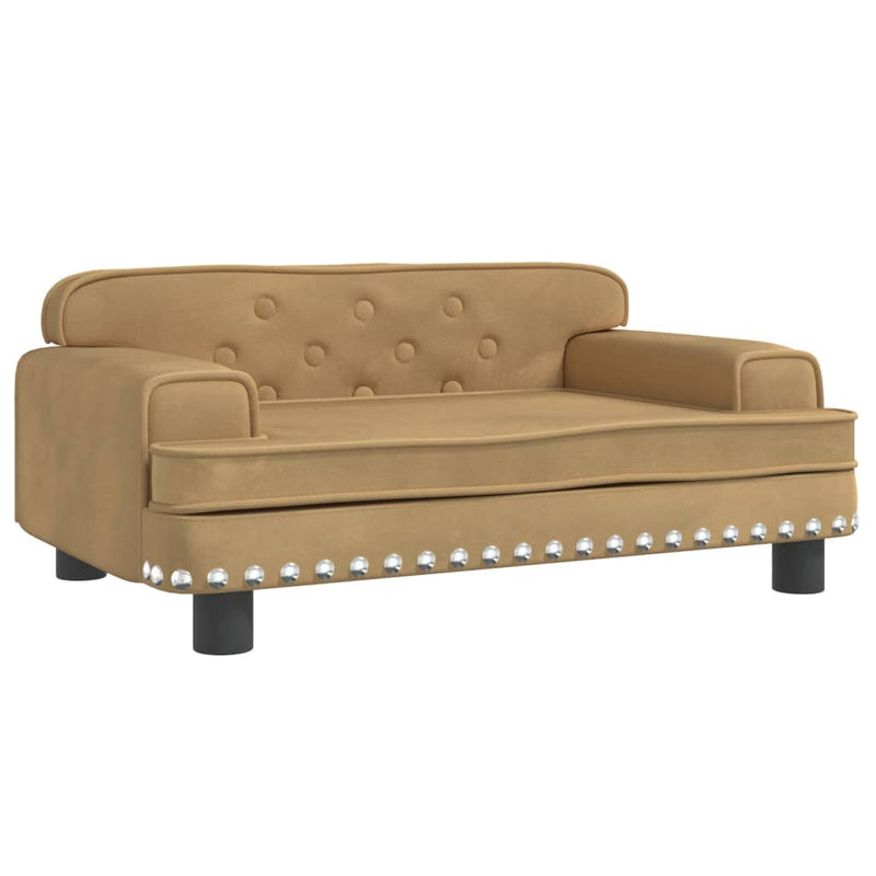 Kindersofa Braun 70x45x30 cm Samt